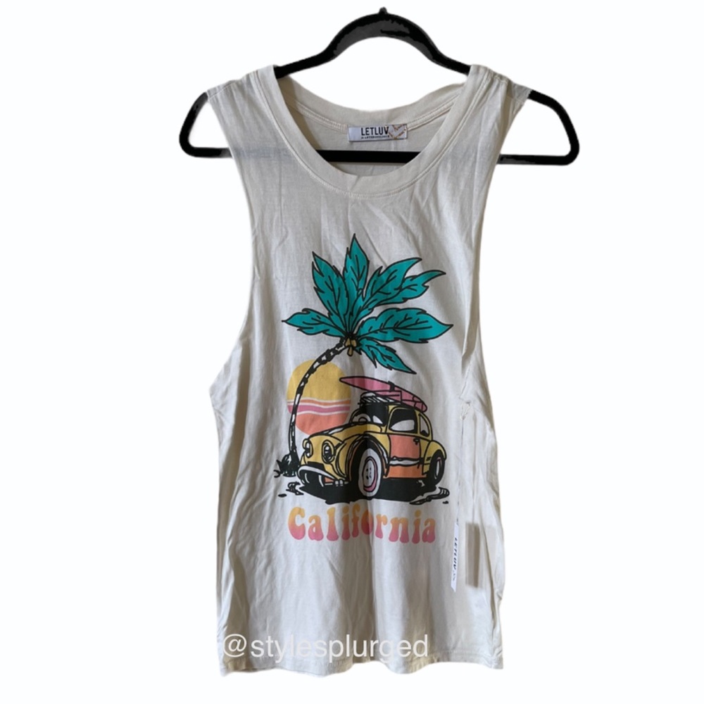 NWT ANTHRO California Muscle Graphic Tank size XS - Picture 3 of 9